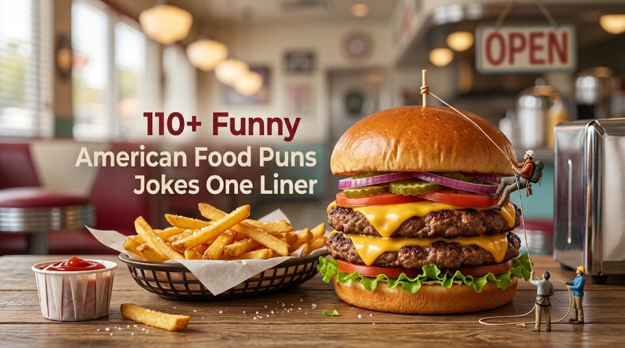 110+ Funny American Food Puns Jokes One Liner
