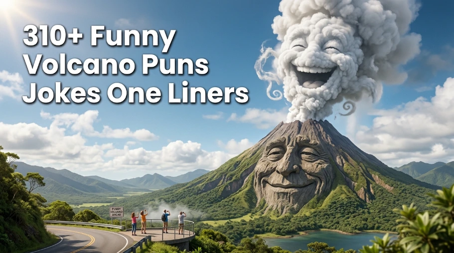 310+ Funny Volcano Puns Jokes One Liners