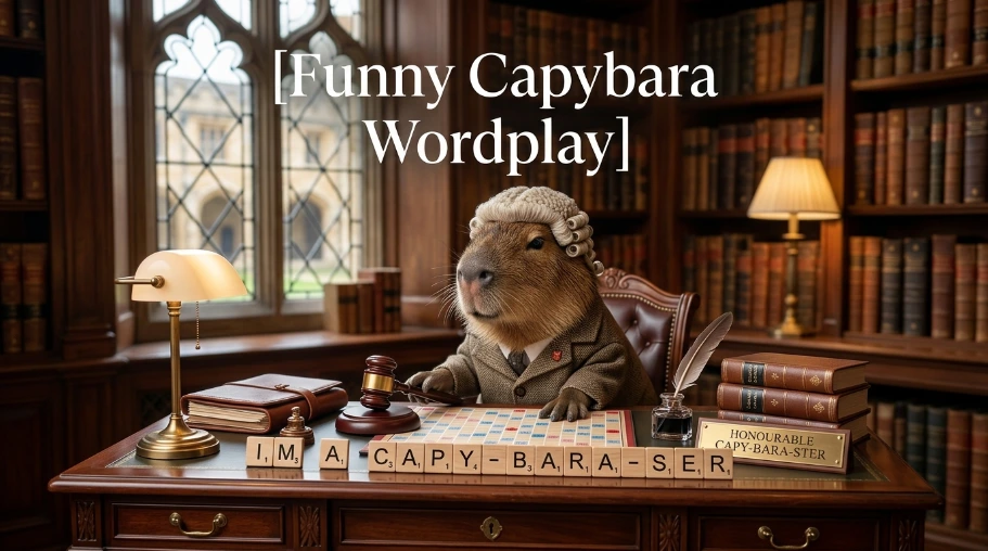 Funny Capybara Wordplay