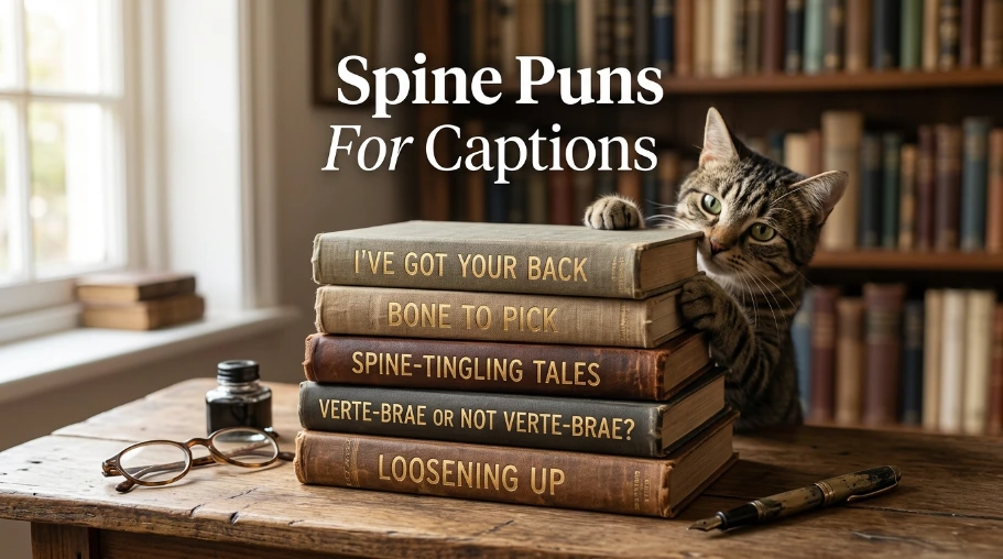 Spine Puns For Captions