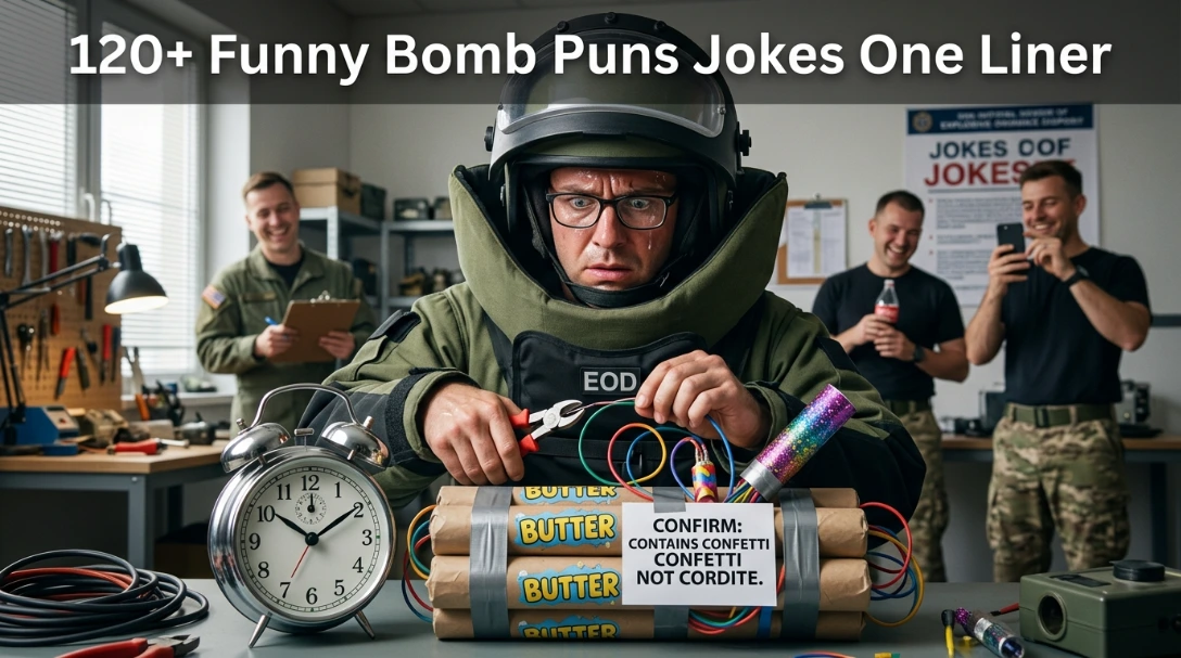 120+ Funny Bomb Puns Jokes One Liner