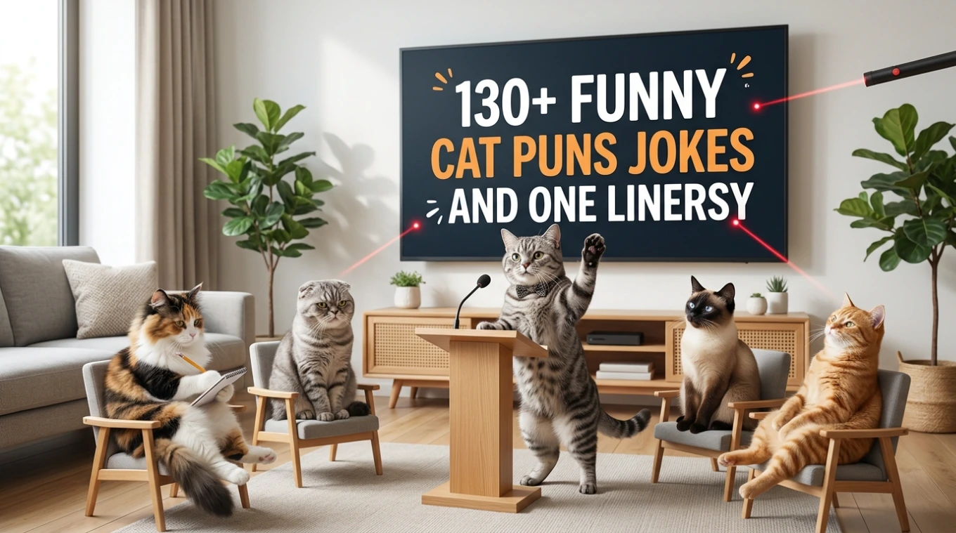 130+ Funny Cat Puns Jokes And One Liners