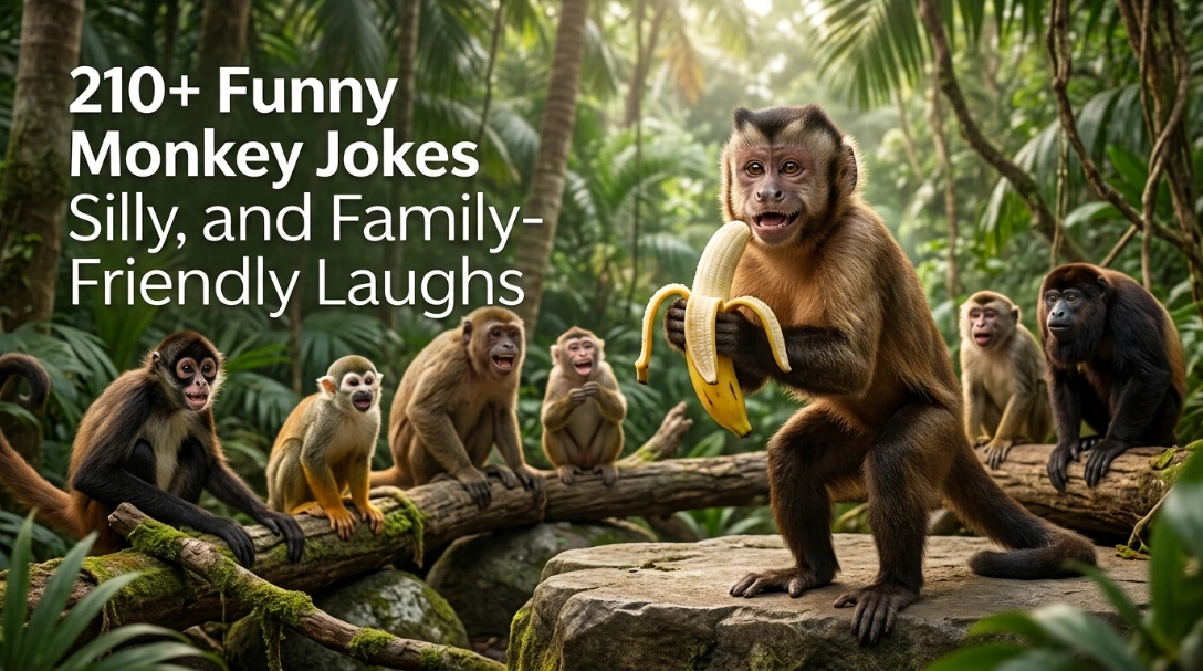 210+ Funny Monkey Jokes Silly, and Family-Friendly Laughs