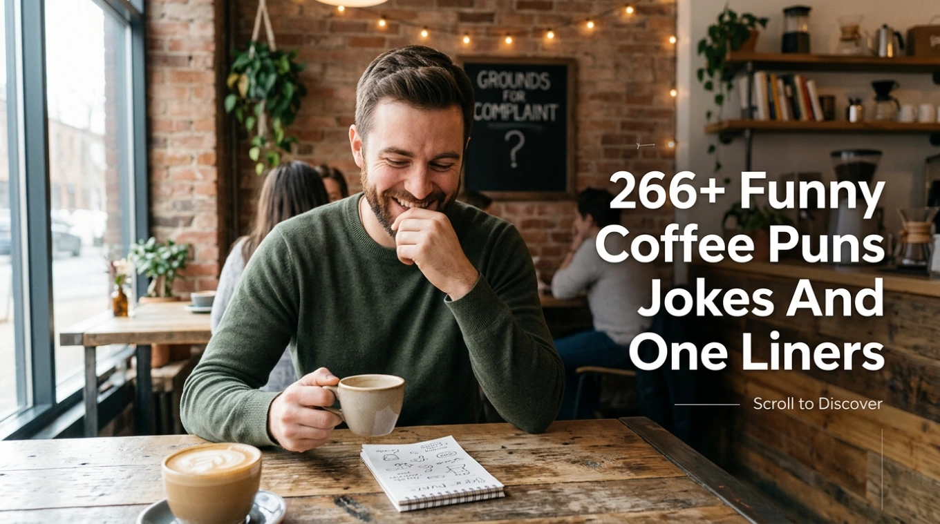266+ Funny Coffee Puns Jokes And One Liners
