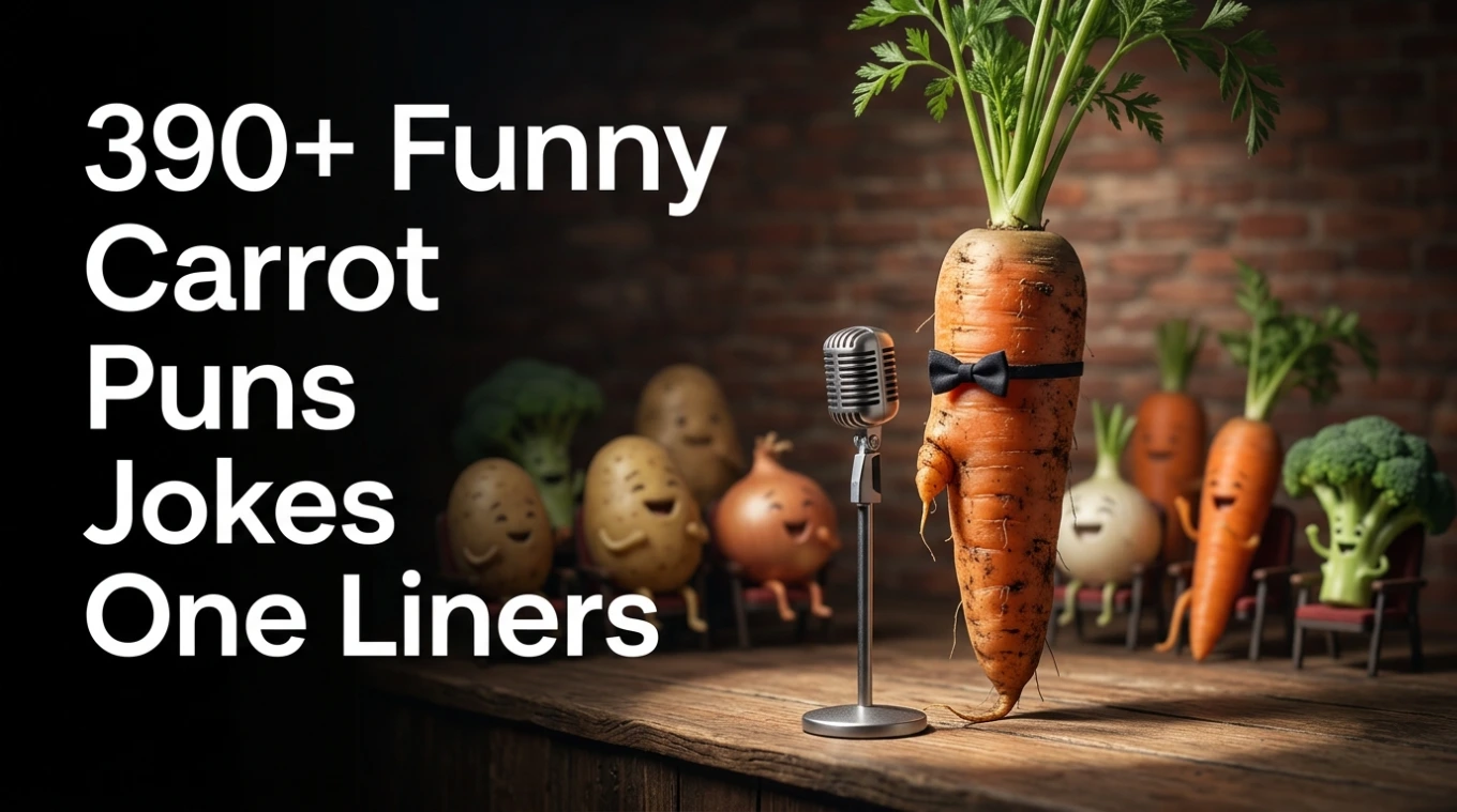 390+ Funny Carrot Puns Jokes One Liners