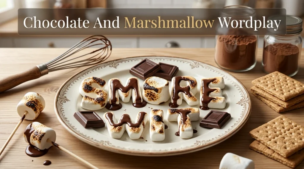 Chocolate And Marshmallow Wordplay