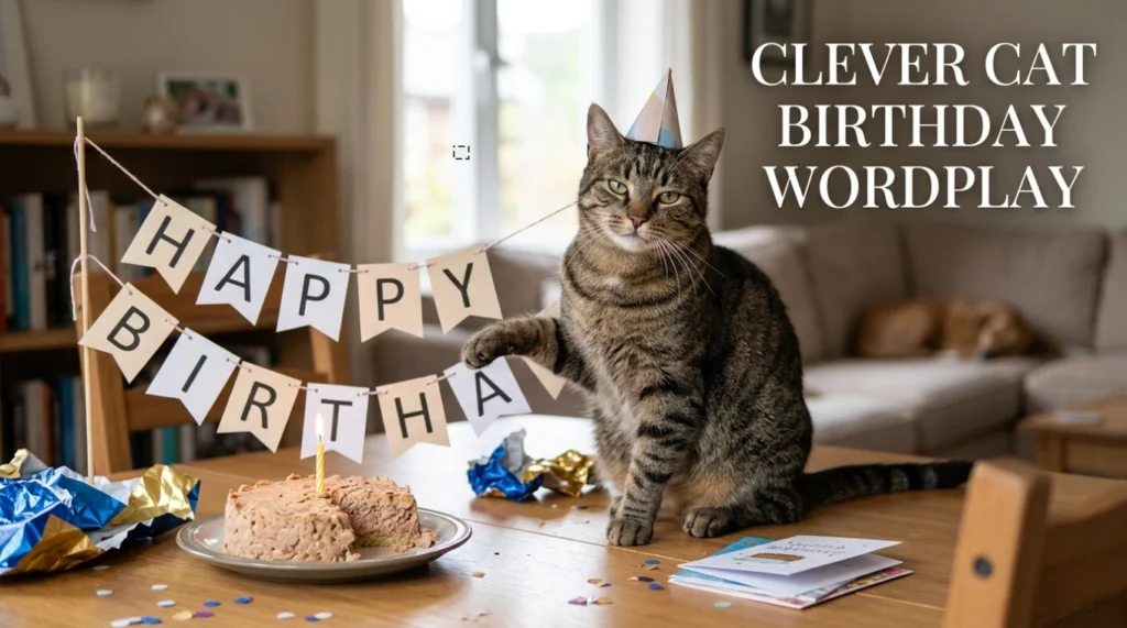 Clever Cat Birthday Wordplay