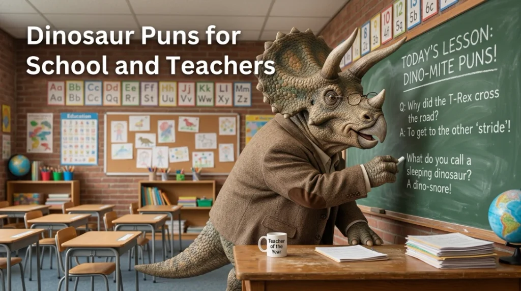 Dinosaur Puns for School and Teachers