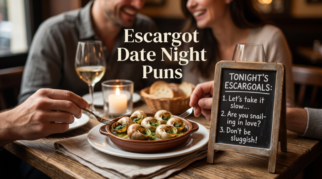Escargot Date Night Puns