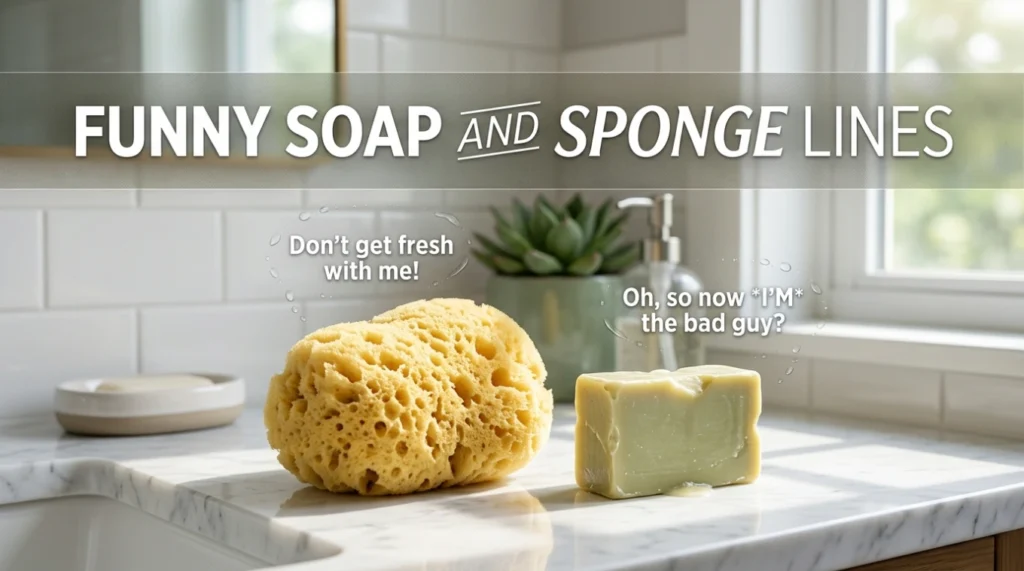 Funny Soap And Sponge Lines