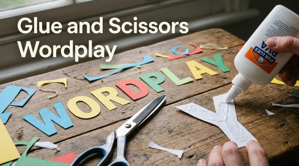 Glue and Scissors Wordplay